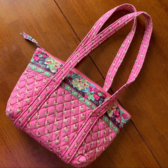 Betsy Tote Bag, Pink Paisley, Vera Bradley, Small - Picture 1 of 8